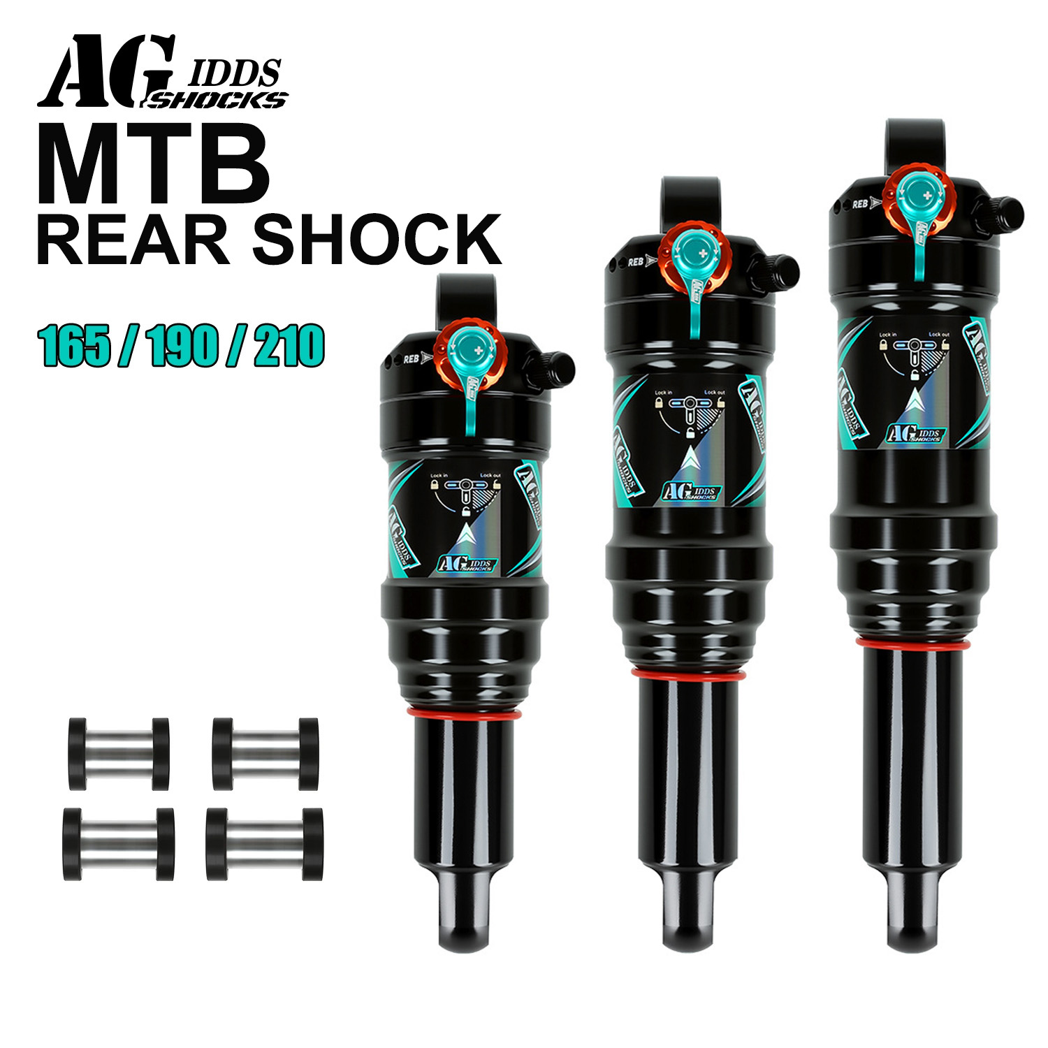AGSHOCKS MTB リアショック 自転車 165/19 - Mountain Biking Downhill のレビューと価格