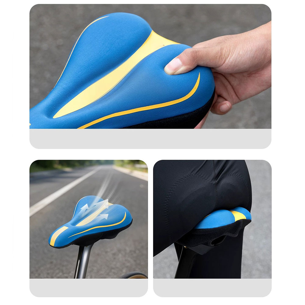 シリコーン自転車シートカバー肥厚スポンジアンチスリップ換気中 - Mountain Biking Accessories のレビューと価格