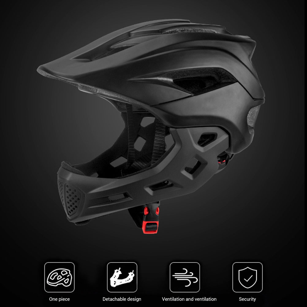 子供用の取り外し可能なチンガード付きフルフェイスバイクヘルメ - Mountain Biking Helmet Kids のレビューと価格