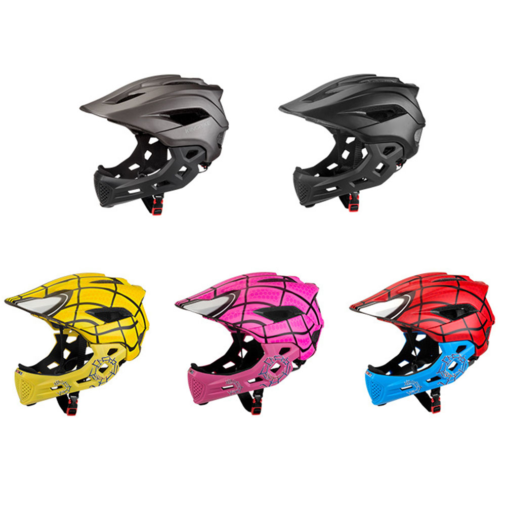 子供用の取り外し可能なチンガード付きフルフェイスバイクヘルメ - Mountain Biking Helmet Kids のレビューと価格