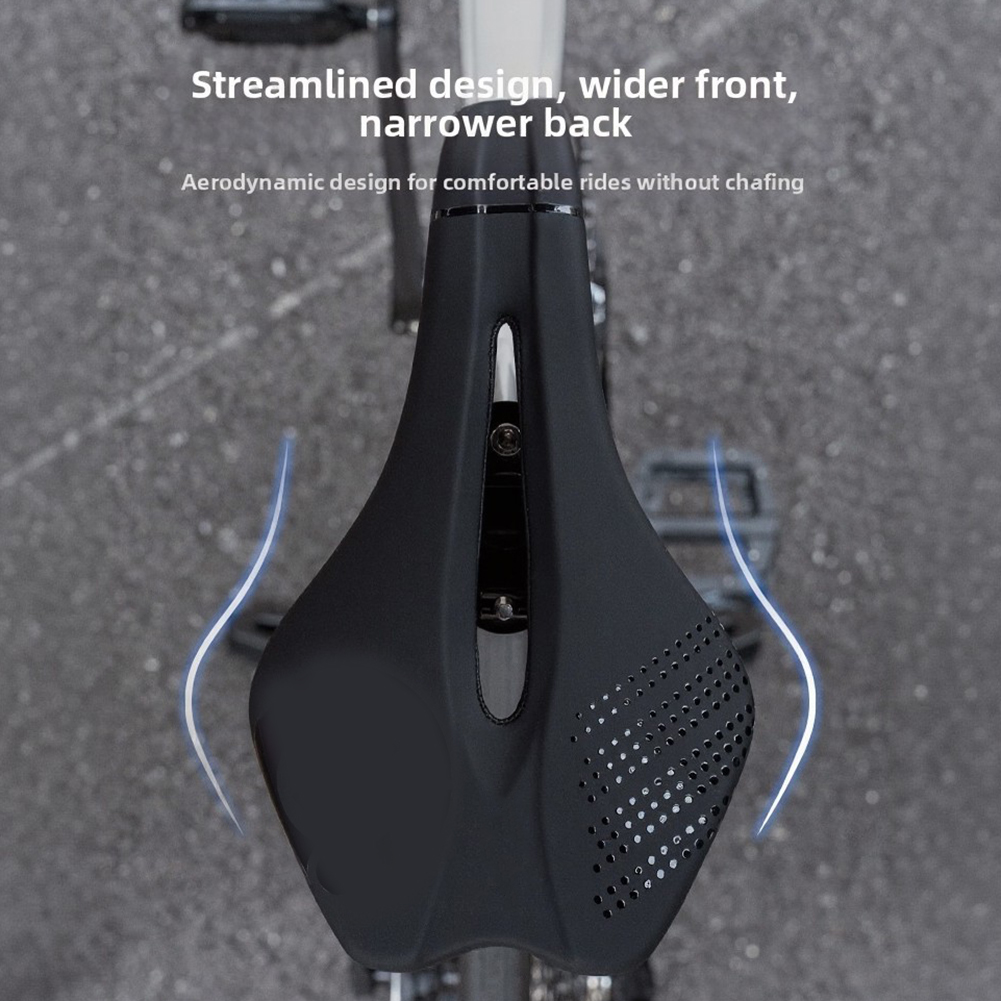 黒 PU レザー衝撃吸収自転車サドル通気性アンチスリップサイ - Mountain Biking Accessories のレビューと価格
