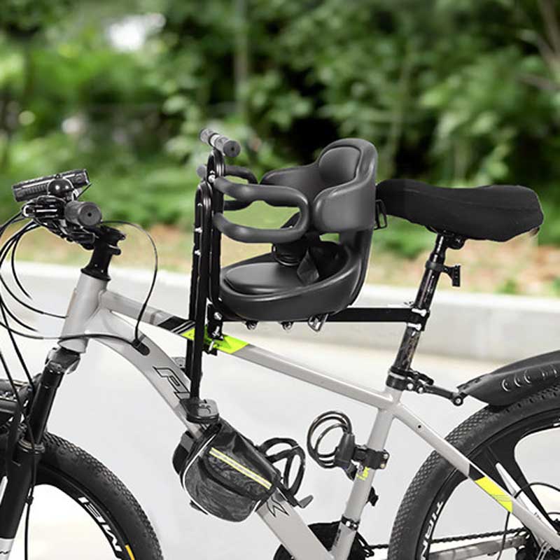フロントマウント式子供用自転車シート（安全ハーネス付き）、大 - Mountain Biking Kids のレビューと価格